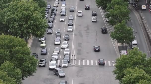 Avenue Des Champs Lyses Вид Arc Triomphe — стокове відео