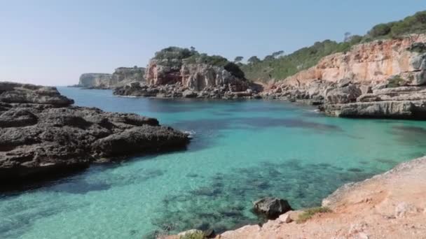 Pobřeží Poblíž Calo Des Moro Mallorca — Stock video