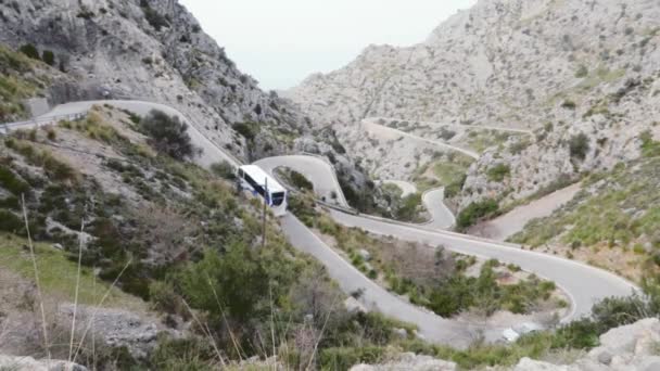 Ruta Los Serpentines Dirección Calobra Mallorca — Vídeo de stock