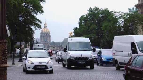 Traffic Avenue Des Champs Lyses Paris — Stock Video