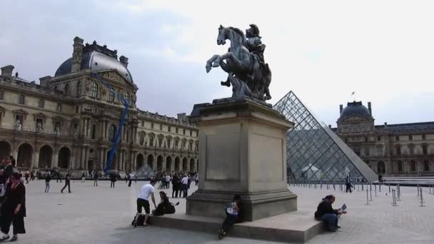 Museo Del Louvre París Francia — Vídeos de Stock