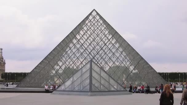 Louvre Museum Paris Frankreich — Stockvideo