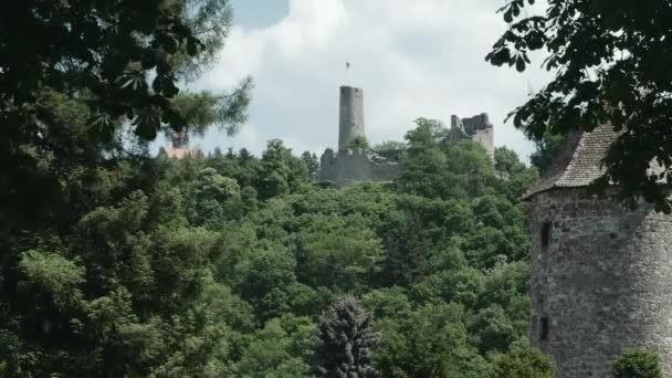 Ruine Schloss Windeck Weinheim — Stockvideo