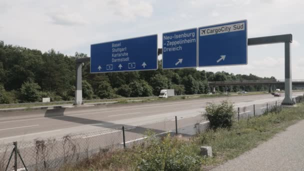 Cargocity Sign Frankfurt Airport — Stock Video