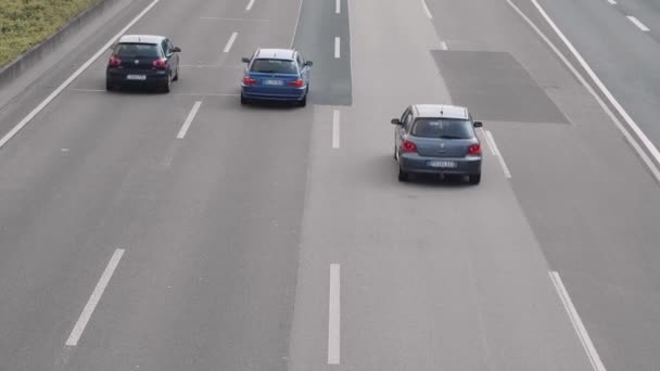 Otoyol Ile Bazı Trafik Havadan Görünümü — Stok video