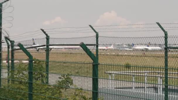 Décollage Avion Lufthansa Aéroport Francfort — Video