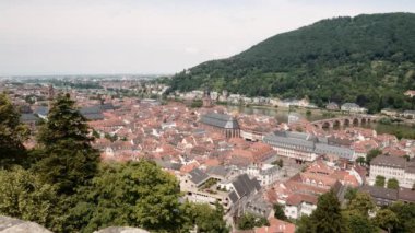 Heidelberg havadan görünümü, cityscape, yaz 2018