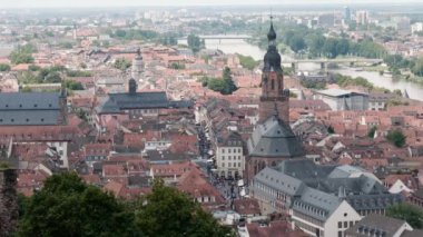 Heidelberg havadan görünümü, cityscape, yaz 2018
