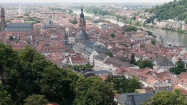 Heidelberg havadan görünümü, cityscape, yaz 2018