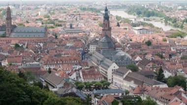 Heidelberg havadan görünümü, cityscape, yaz 2018