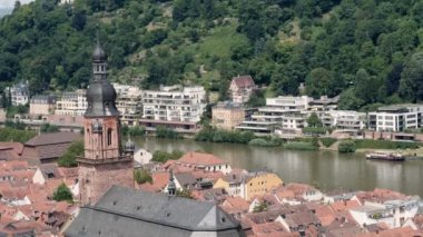 Heiliggeistkirche, kilise, neckar arka planda, Heidelberg Yaz 2018