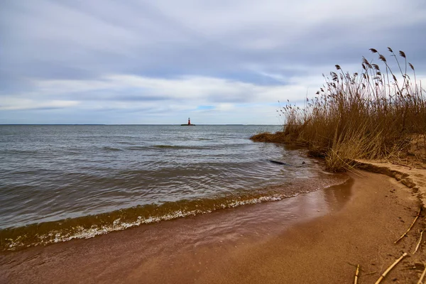 Flèche Kursha Est Une Étroite Longue Bande Sable Forme Sabre — Photo