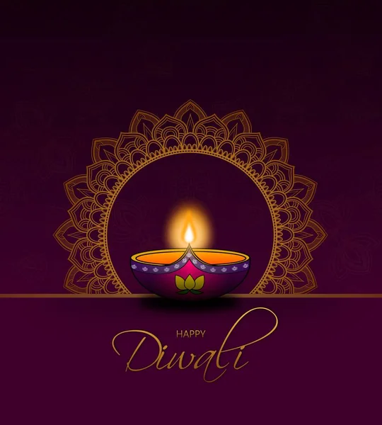 Mutlu Diwali Festivali illustation tasarım arka plan — Stok fotoğraf