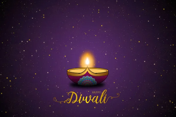 Diwali: indický festival světel ilustrace pozadí návrhu — Stock fotografie