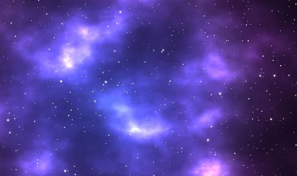 Spacescape Ilustración Astronomía Diseño Gráfico Fondo Con Nebulosa Púrpura Starfield — Foto de Stock