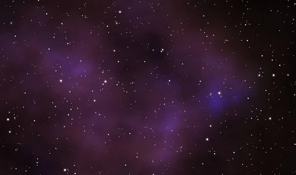 Spacescape illustration astronomy graphic design background with nebula and starfield in deep universe.