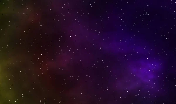 Spacescape illustration astronomy graphic design background with nebula and starfield in deep universe.