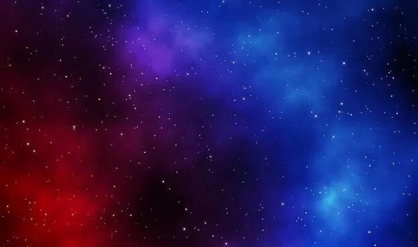 Ilustración Spacescape Astronomía Diseño Gráfico Fondo Nebulosas Azules Rojas Con — Foto de Stock