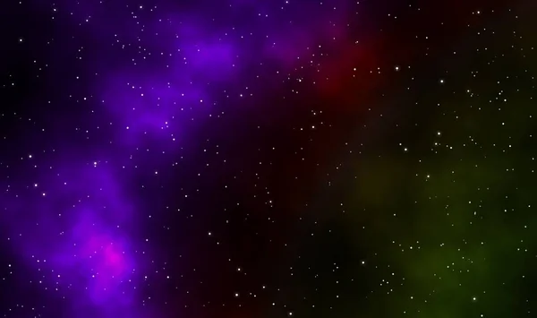 Spacescape Ilustración Astronomía Diseño Gráfico Fondo Con Violeta Rojo Nebulosas — Foto de Stock