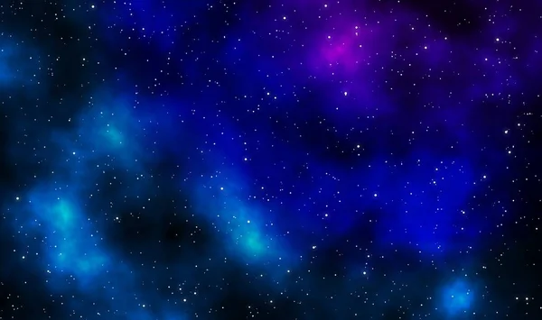 Spacescape Ilustración Astronomía Diseño Gráfico Fondo Con Nebulosa Estrellas Brillantes — Foto de Stock
