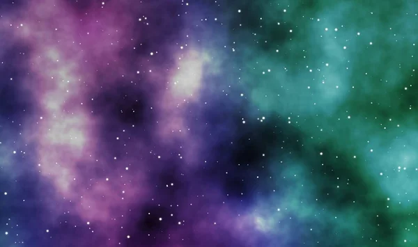 Space scape illustration astronomy graphic design galaxy background with nebula and starfield in deep universe.