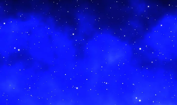 宇宙の風景イラスト天文学グラフィックデザイン宇宙の青いガス雲と星のフィールドを持つ銀河の背景 — ストック写真