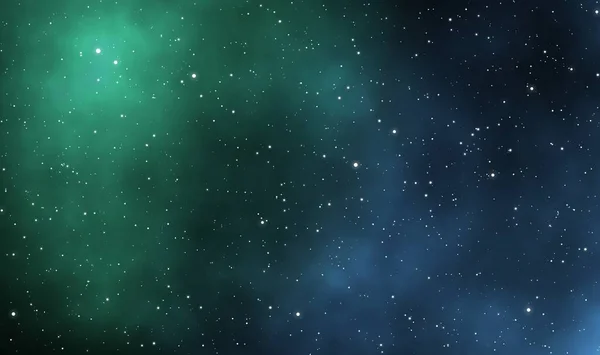 Uzay manzarası çizimi astronomi grafik tasarımı arka plan gaz bulutları ve derin evrende parlayan yıldızlar.