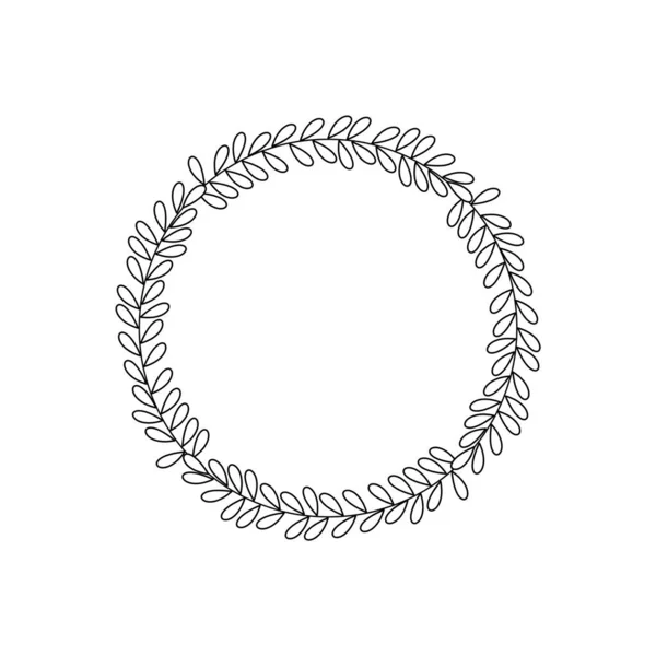 Illustration Line Art Wreath Design White Background — Stock Photo, Image