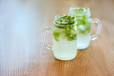 buz ve nane city Café kavanoza limonata