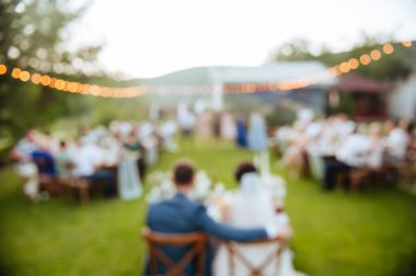 Olay parti insanlar ve ışıklar bulanık arka plan