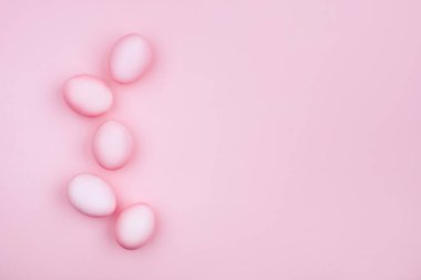 Pembe Paskalya yumurta Üstten Görünüm