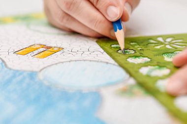 Peyzaj mimarı tasarım Arka Bahçe havuzu planı resort için