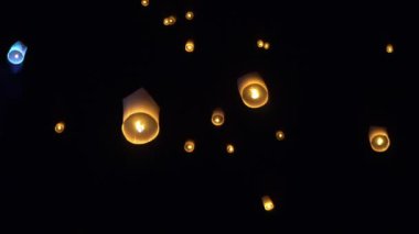 Kayan gökyüzü fenerler Chiang Mai, Tayland