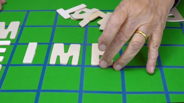 Crosswords Elderly Help Improve Memory Amp Brain — Stock Video