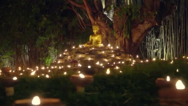 Magha Puja Day Chiang Mai Thailand — Stock Video