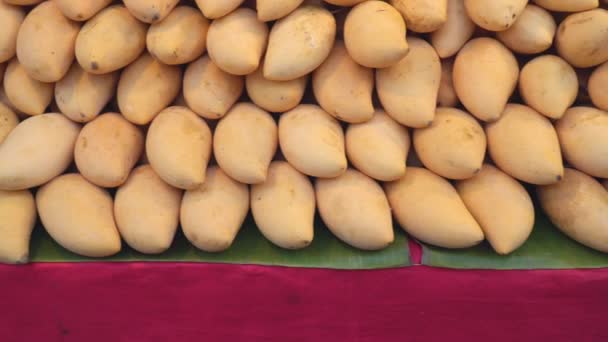 Mango Maturo Nel Mercato Della Frutta Thailandia — Video Stock