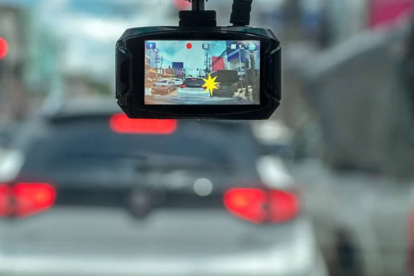 車のビデオ レコーダー記録通りでの事故 — ストック写真