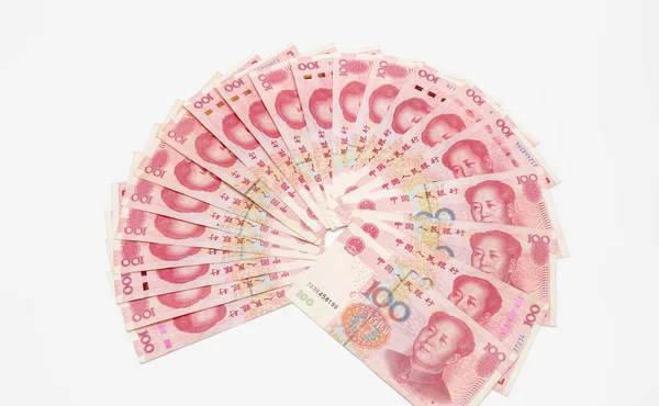 Rmb Chinês Notas Yuan Moeda China — Fotografia de Stock