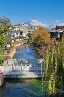 Lijiang eski şehir, dünya mirası Creek'te Makinası, Yunnan, Çin, Asya