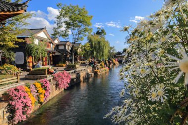 Lijiang eski şehir, dünya mirası Creek'te Makinası, Yunnan, Çin, Asya