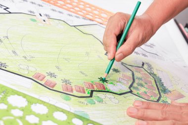 Peyzaj mimarisi tasarım bahçe planı konut gelişiminden sorumlu Rektör için