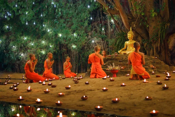 Makha Bucha Day, Chiangmai, Thaïlande . — Photo