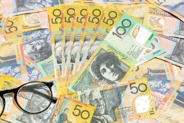 Billets en dollars australiens pour le contexte — Photo