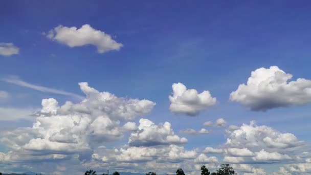 Cumulus Wolk Loopt Regenseizoen — Stockvideo