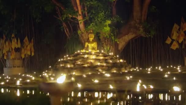 Chiang Mai Tayland Visakha Bucha Günü — Stok video