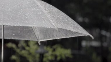 gece saatlerinde yağmur altında şemsiye
