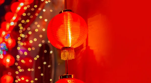 Китайські Ліхтарі Нового Року Чінатауні — стокове фото