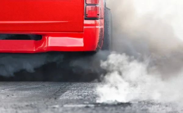 Luftverschmutzung Der Stadt Durch Dieselauspuff Auf Der Straße — Stockfoto