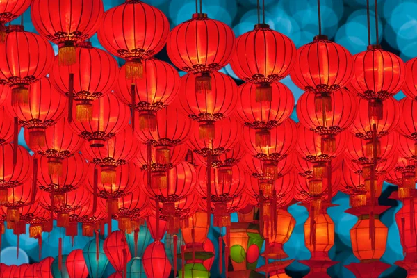 Linternas Chinas Año Nuevo Chinatown — Foto de Stock