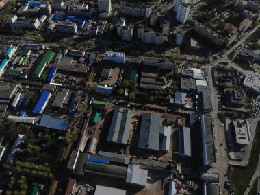 Kente bakan görünümü / Ufa Başkurdistan Rusya 2018, ile DJI indeks işlem Mavic hava Mayıs